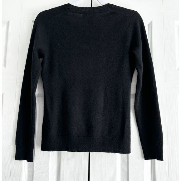 Charter Club Cashmere Sweater Size Petite Small Black V-Neck Pullover - Picture 2 of 8